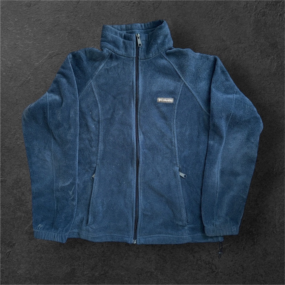 Columbia‎ Full Zip Fleece Sweater Womens Large Jacket Blue Large Outdoor Hiking